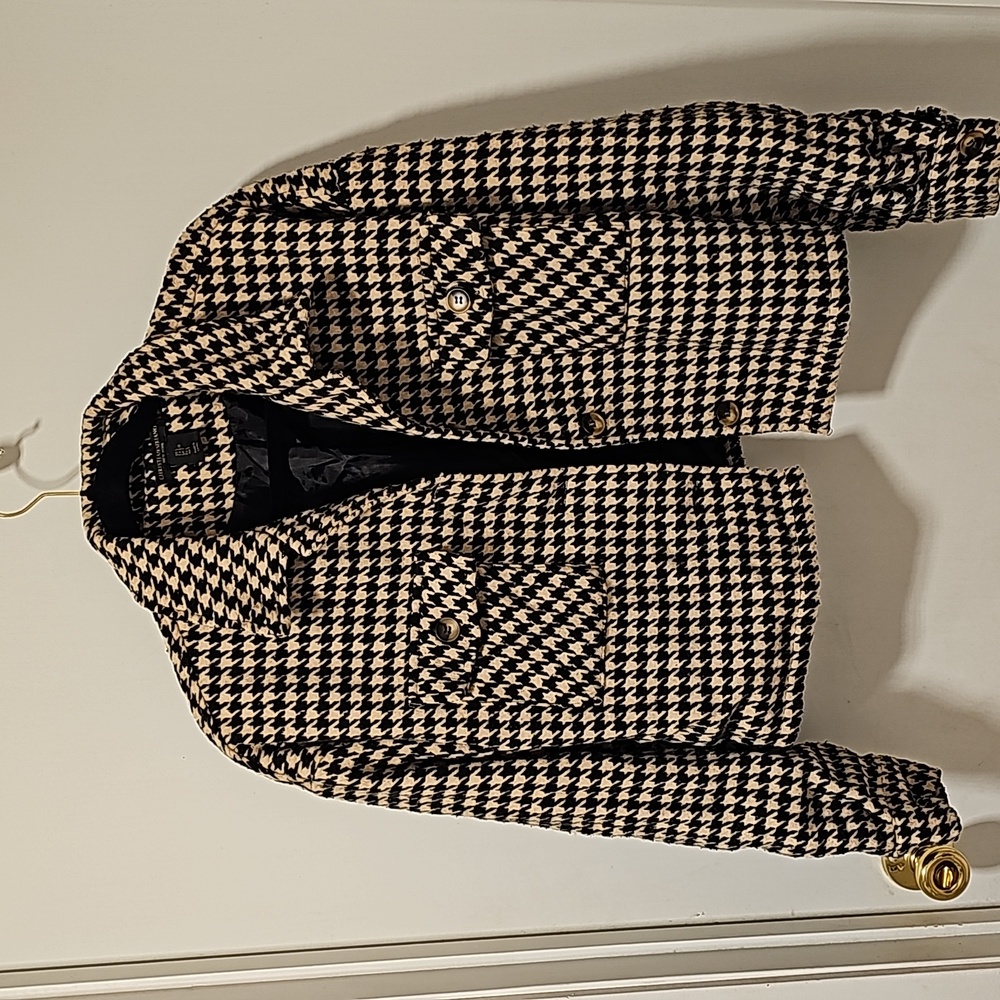 Christian Siriano Houndstooth Light Jacket Size Large